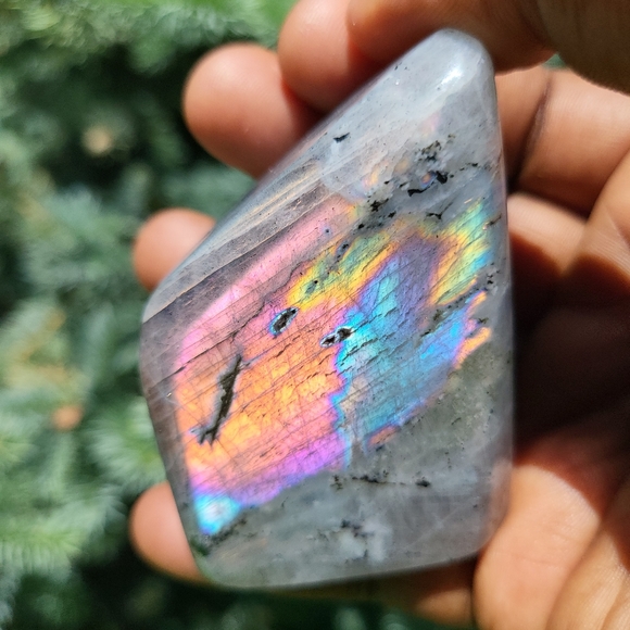 Stunning Spectrolite Labradorite Freestanding Freeform Gemstone - Picture 3 of 5